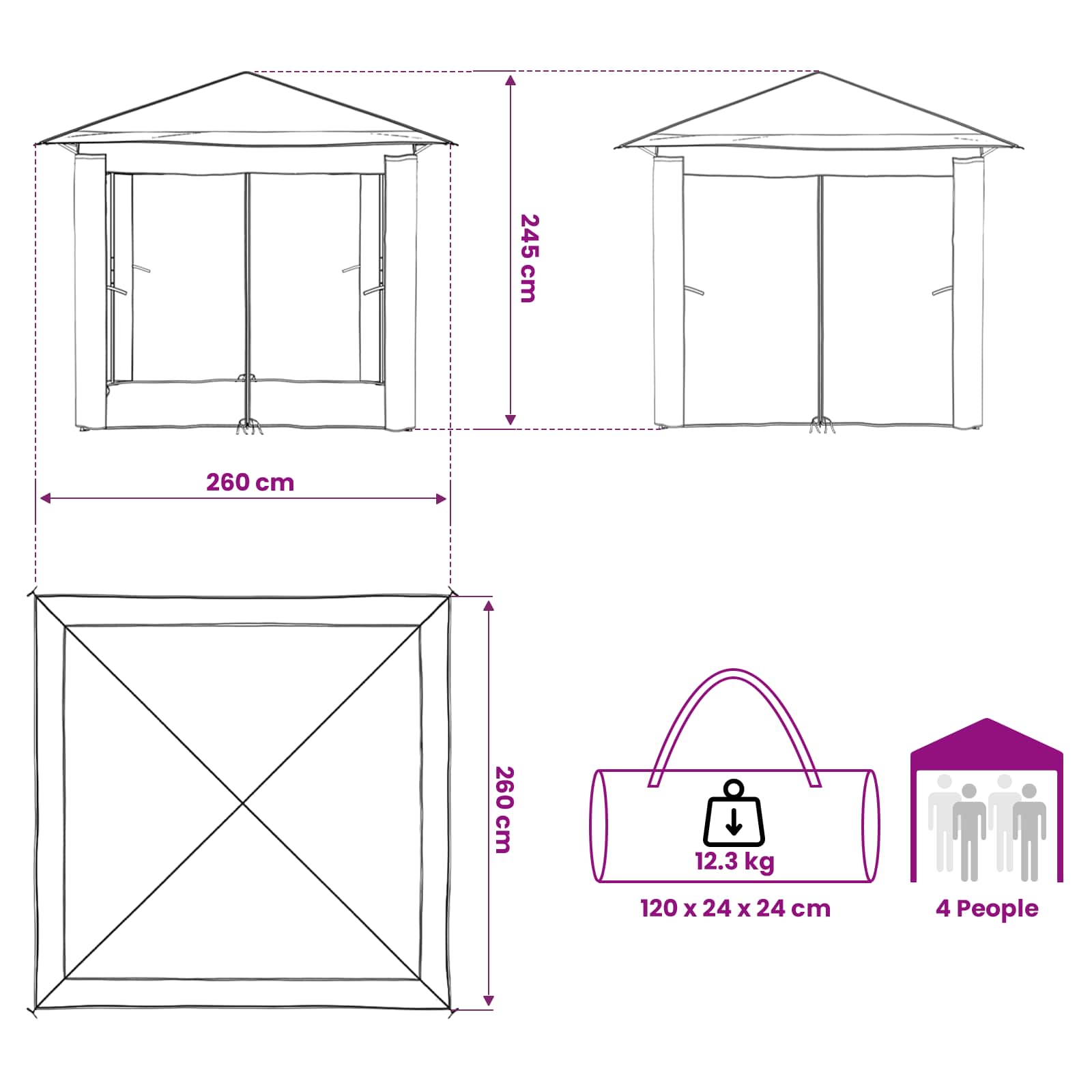 Gazebo size guide