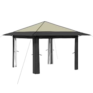 vidaXL Gazebo ilma k&uuml;lgseinata Kreem ja antriit