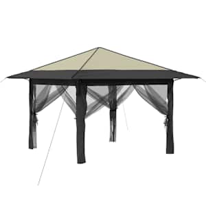vidaXL Gazebo nelja k&uuml;lgseina ka 3,3 x 3,3 m Kreem ja antriit
