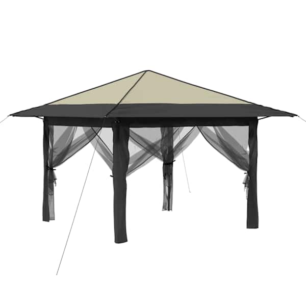 vidaXL Gazebo nelja k&uuml;lgseina ka Kreem ja antriit