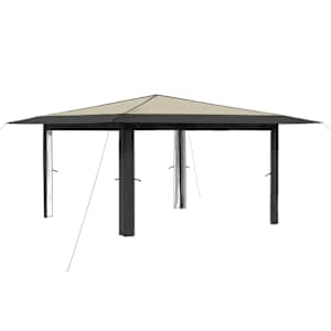 vidaXL Gazebo ilma k&uuml;lgseinata 4 x 4 m Kreem ja antriit