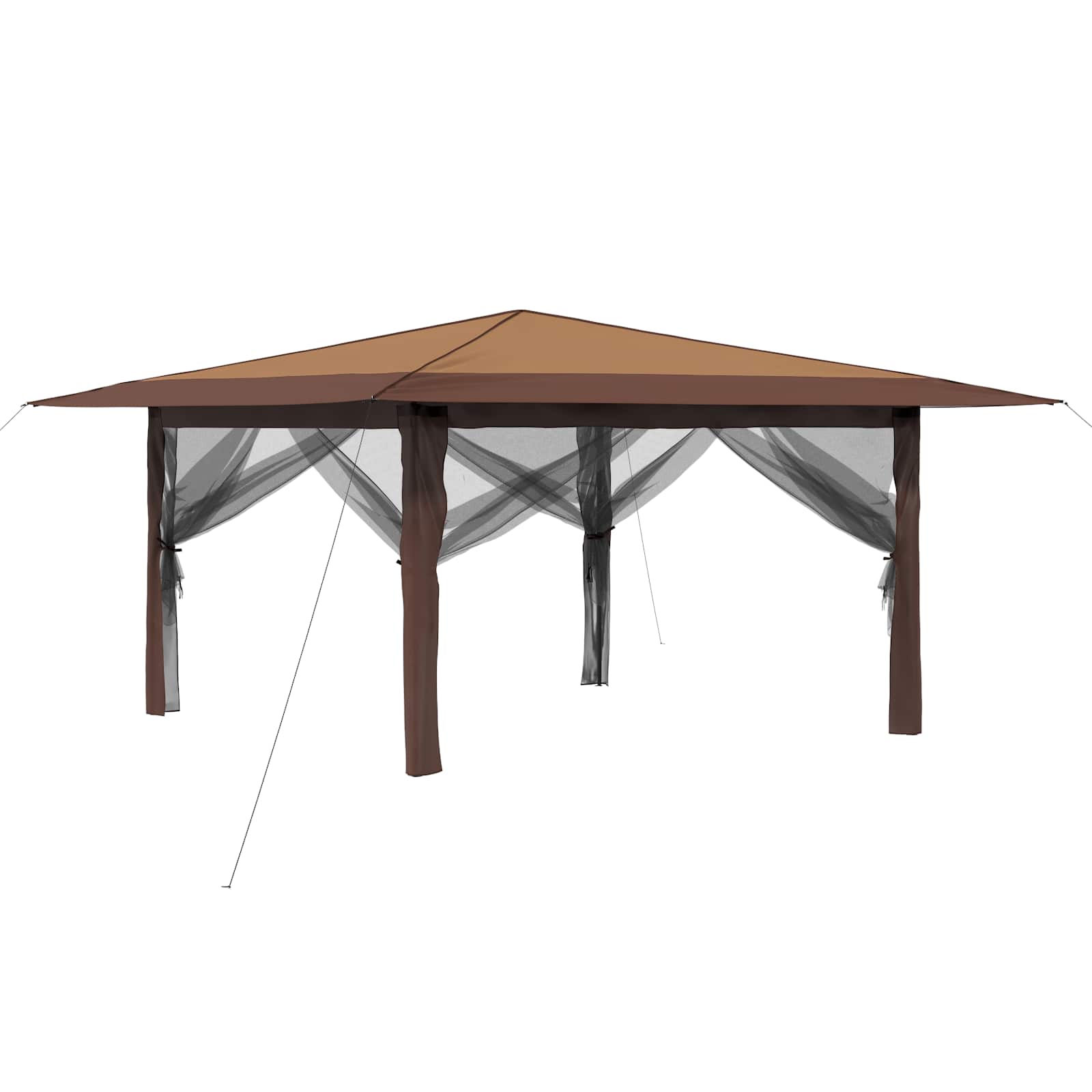 Paviljoen met 4 Zijwanden 4 x 4 m Beige en Bruin image 2