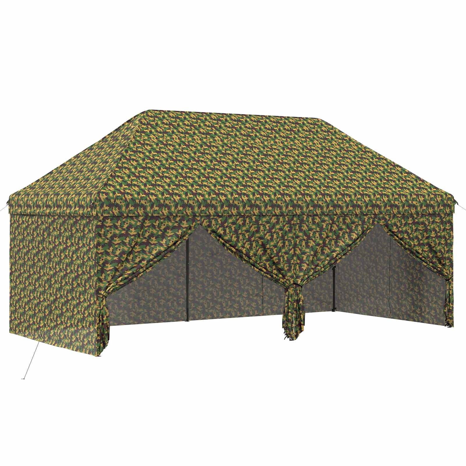 Tent met 4 Zijwanden 2,9 x 5,8 m Leger Camouflage image 2