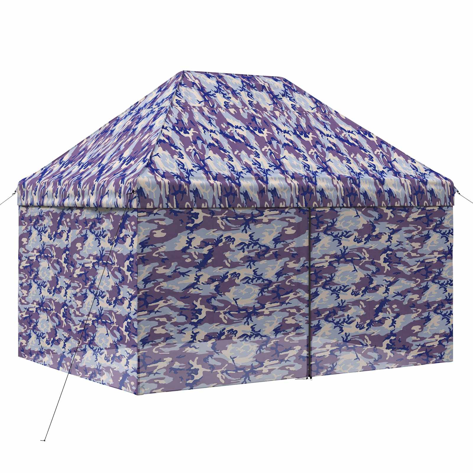 Pop-up Gazebo met 4 Zijwanden 2,95 x 4,1 m Blauw Camouflage image 3