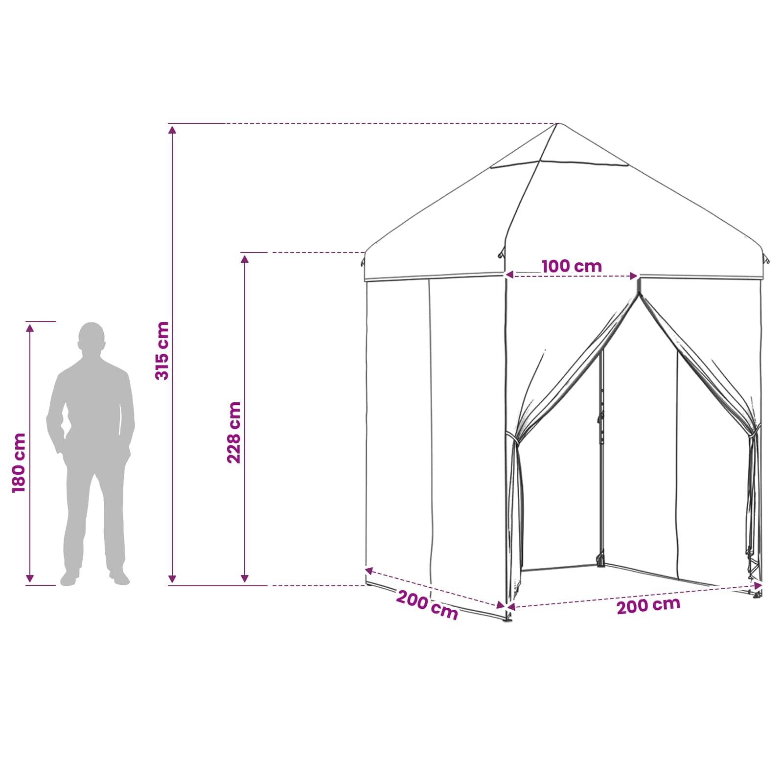 Pop-up Gazebo met 4 Zijwanden 2 x 2 m Bos Camouflage image 14