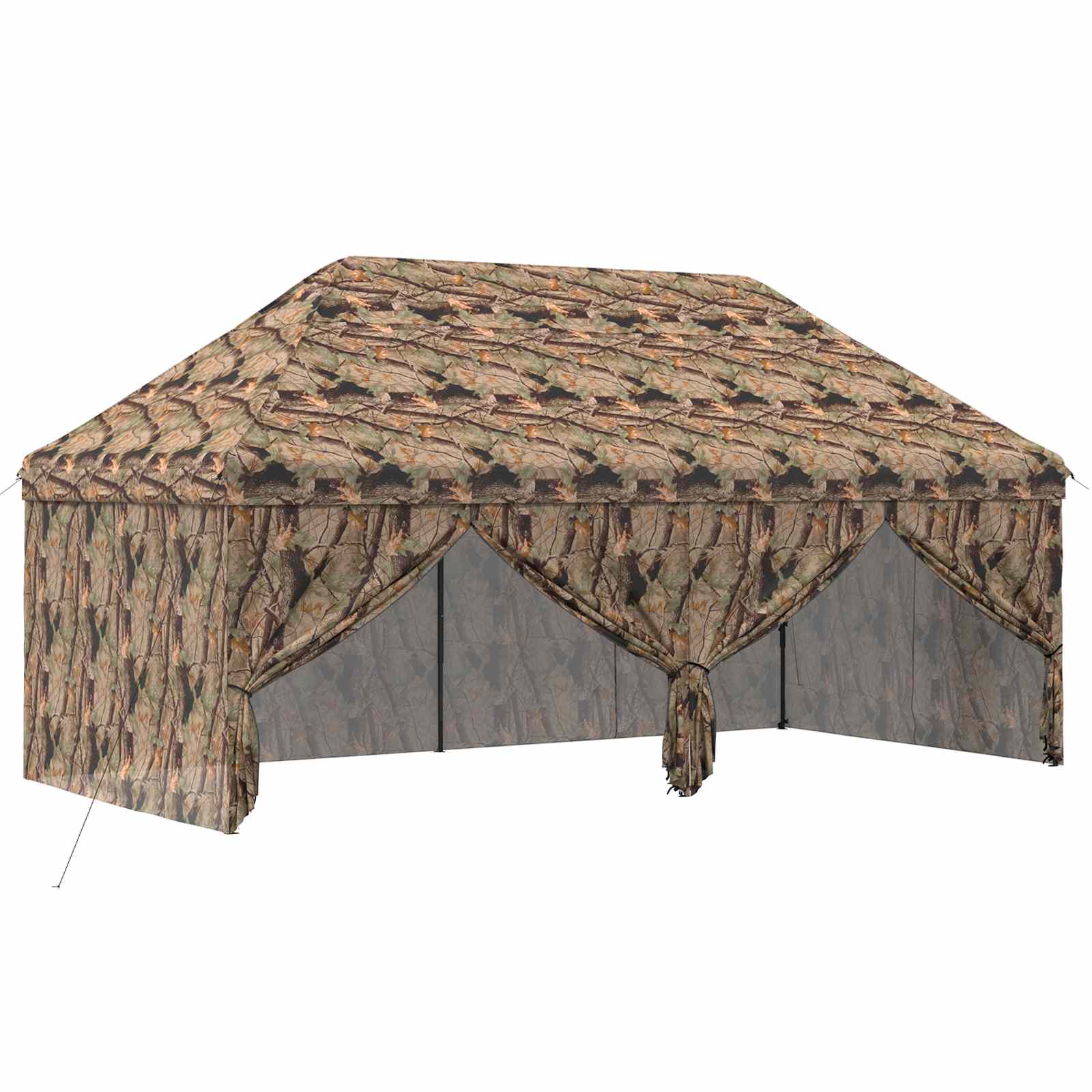 Pop-up Gazebo met 4 Zijwanden 3 x 6 m Bos Camouflage image 2