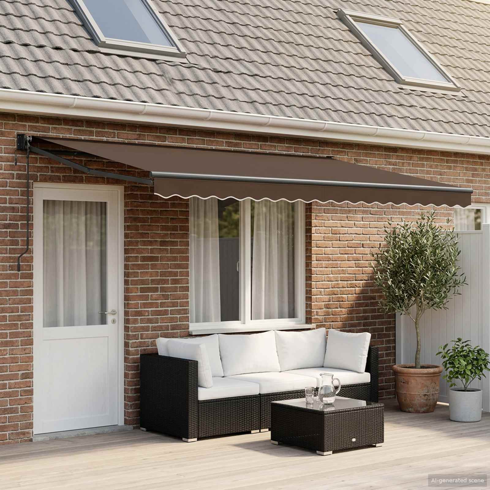 Nadomestno platno za tendo Taupe 4,5 × 3 m Poliester