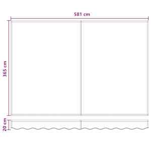 Náhradní látka na markýzu Taupe 6 × 3,5 m Polyester - obrázek 8