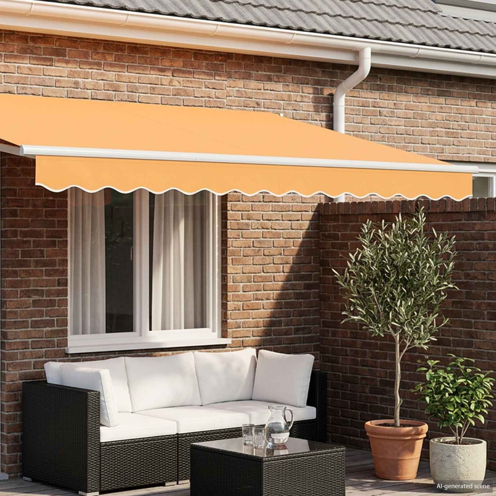 vidaXL Înlocuire pentru faldurile de awning Nisipiu 6 m Poliester