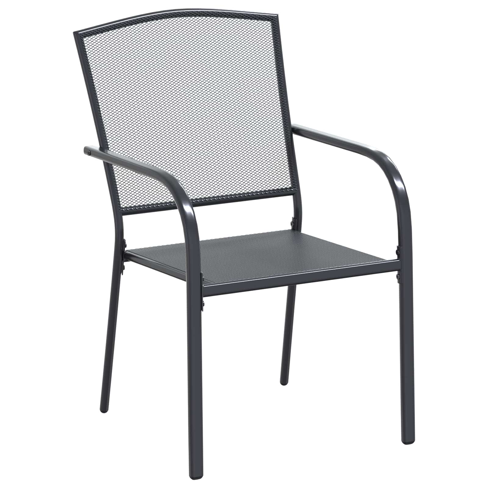 Hage Spisegruppe 7 pcs Antrasitt 212 x 90 x 76 cm Mesh og Stål - Bilde 5
