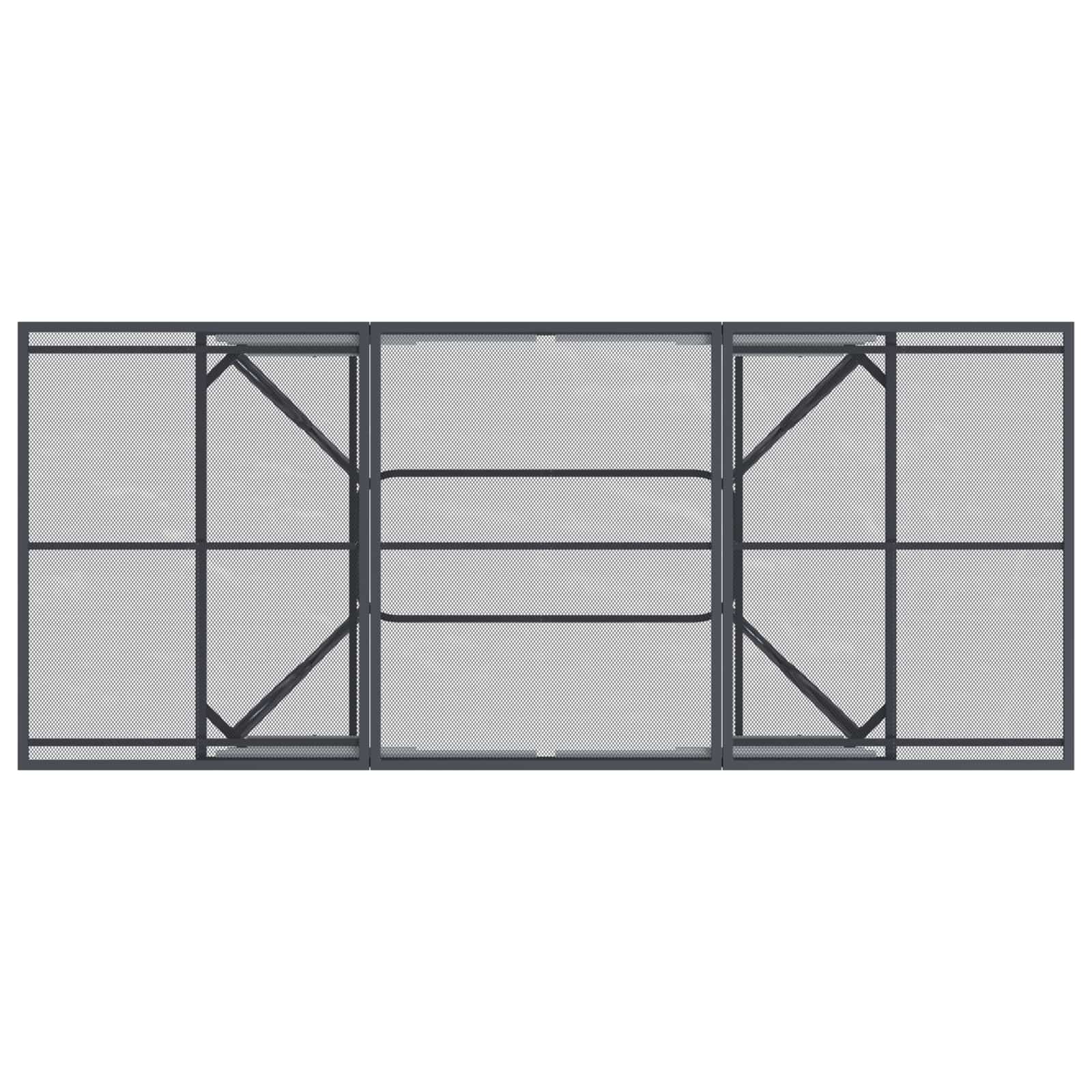 Hage Spisegruppe 7 pcs Antrasitt 212 x 90 x 76 cm Mesh og Stål - Bilde 7