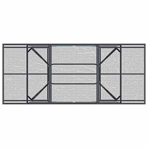 Zahradní jídelní souprava 7 pcs Antracitová 212 x 90 x 76 cm - obrázek 7