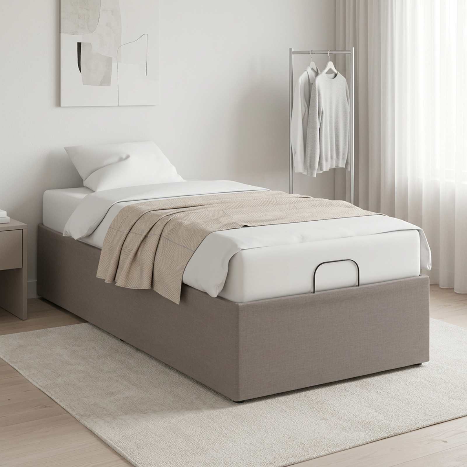 Električna nastavljiva postelja Taupe 200 x 70 x 33,5 cm Jeklo