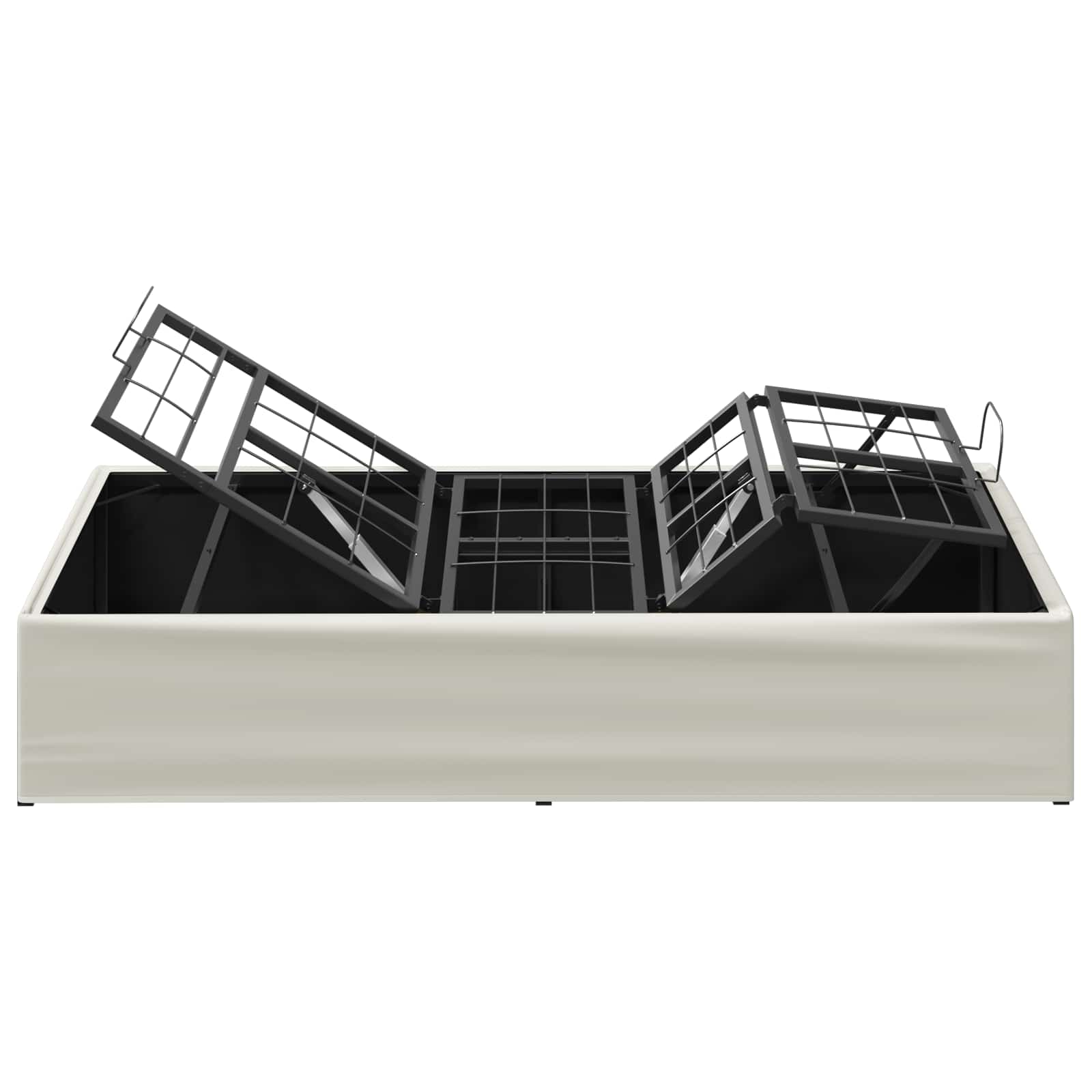Električna nastavljiva postelja Bela 200 x 70 x 33,5 cm Jeklo