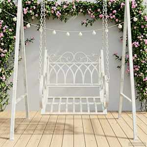 Gugalna klop Jeklo 71 x 75 x 59 cm Antik bela