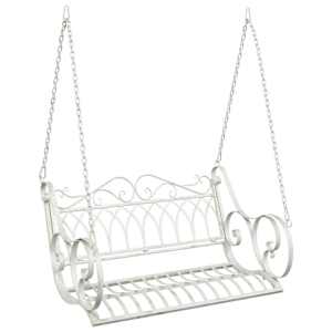 vidaXL Kiikpink Teras 109 x 75 x 59 cm Antikvalge