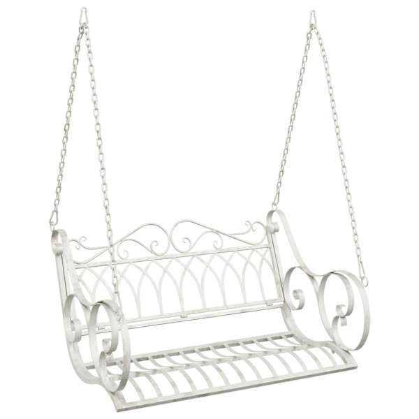 vidaXL Kiikpink Teras 109 x 75 x 59 cm Antikvalge