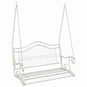 vidaXL Kiikpink Teras 115 x 61 x 63 cm Antikvalge