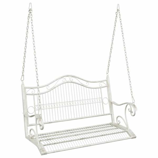 vidaXL Kiikpink Teras 115 x 61 x 63 cm Antikvalge
