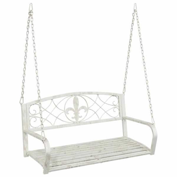 vidaXL Kiikpink Teras 110,5 x 59 x 55 cm Antikvalge