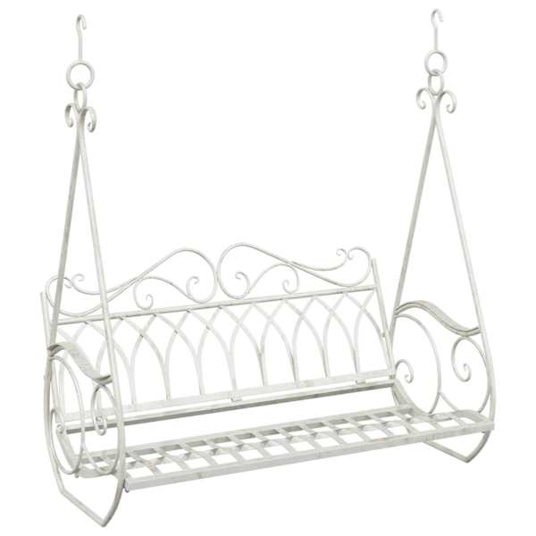 vidaXL Kiikpink Teras 112 x 60 x 126,5 cm Antikvalge