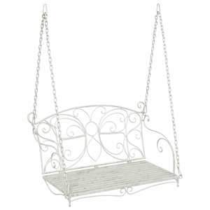 vidaXL Kiikpink Teras 105,5 x 61 x 56 cm Antikvalge