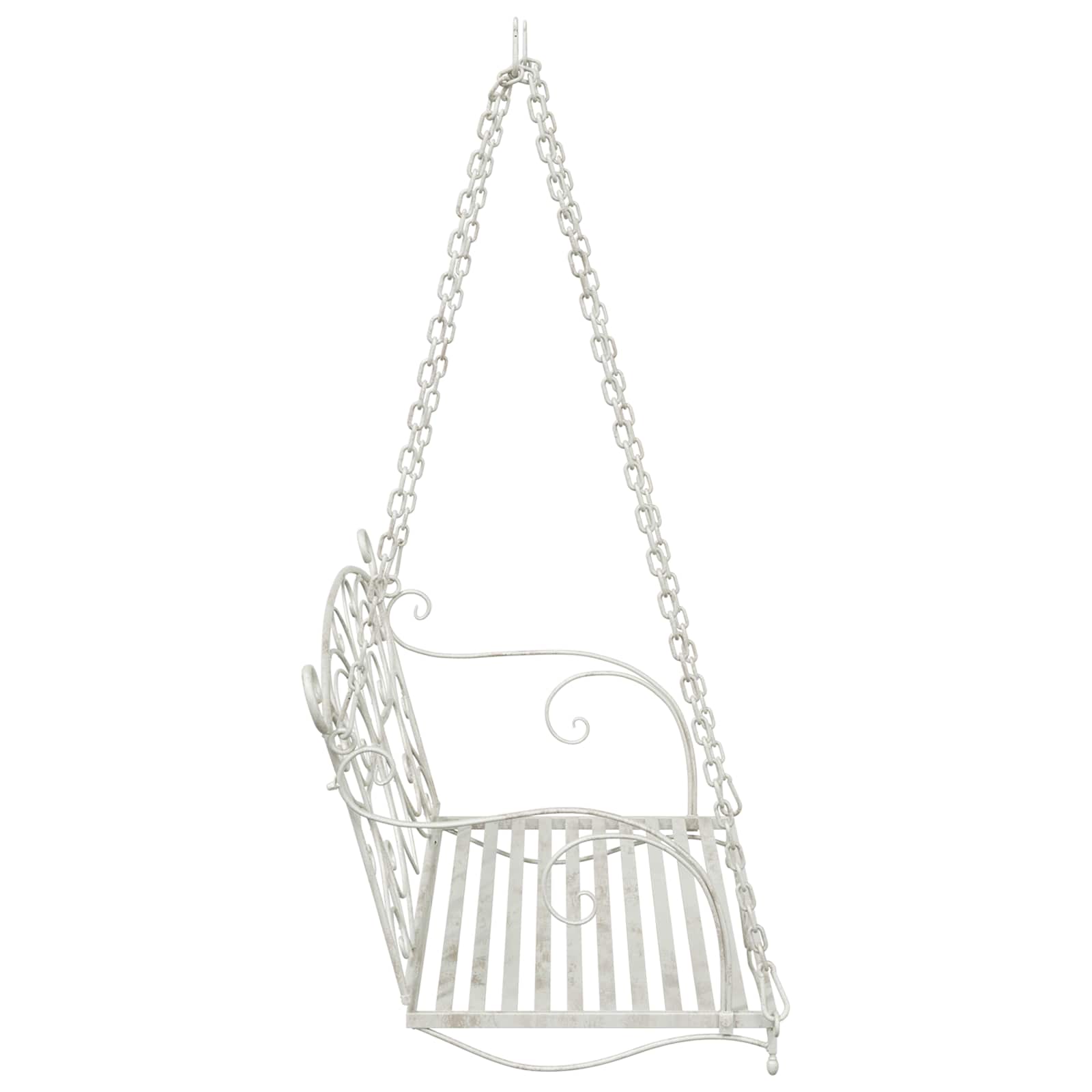 Schommelbank Staal 105,5 x 61 x 56 cm Antiek wit image 4