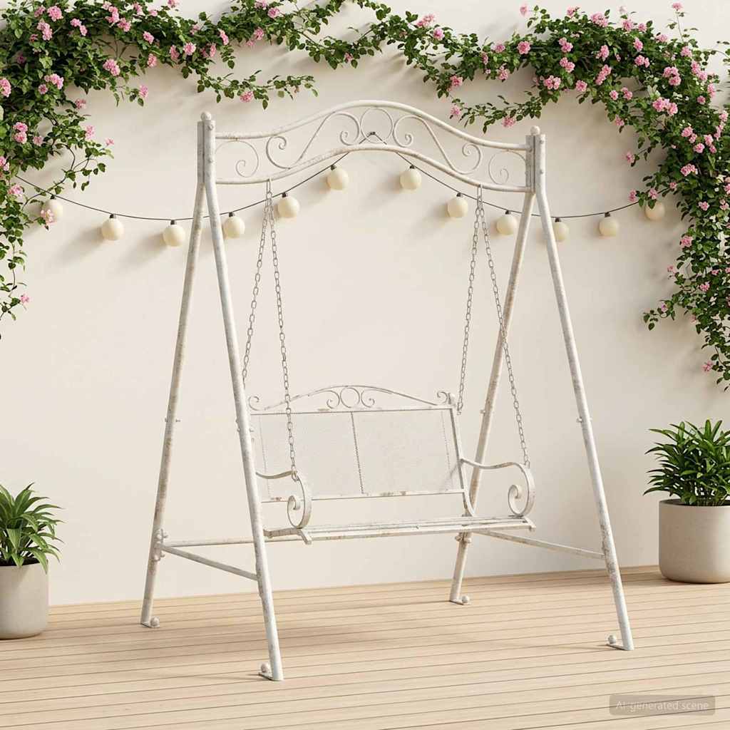 Swing Frame Antiek wit 113 x 121,5 x 168 cm Staal image 1
