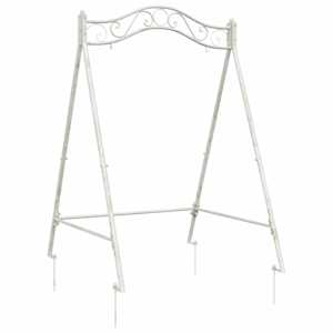vidaXL H&auml;sti Swing Raam Antikvalge 113 x 121,5 x 168 cm Teras