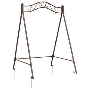 vidaXL H&auml;sti Swing Raam Antiikpruun 113 x 121,5 x 168 cm Teras