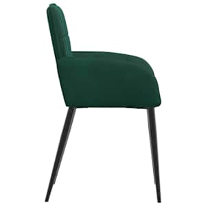 Jídelní židle 2 pcs Samet Tmavě zelená 57 x 50 x 85 cm - obrázek 4