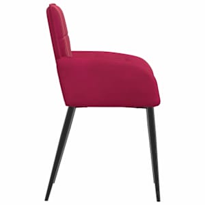 Jídelní židle 2 pcs Samet Víno Červené 57 x 50 x 85 cm - obrázek 4