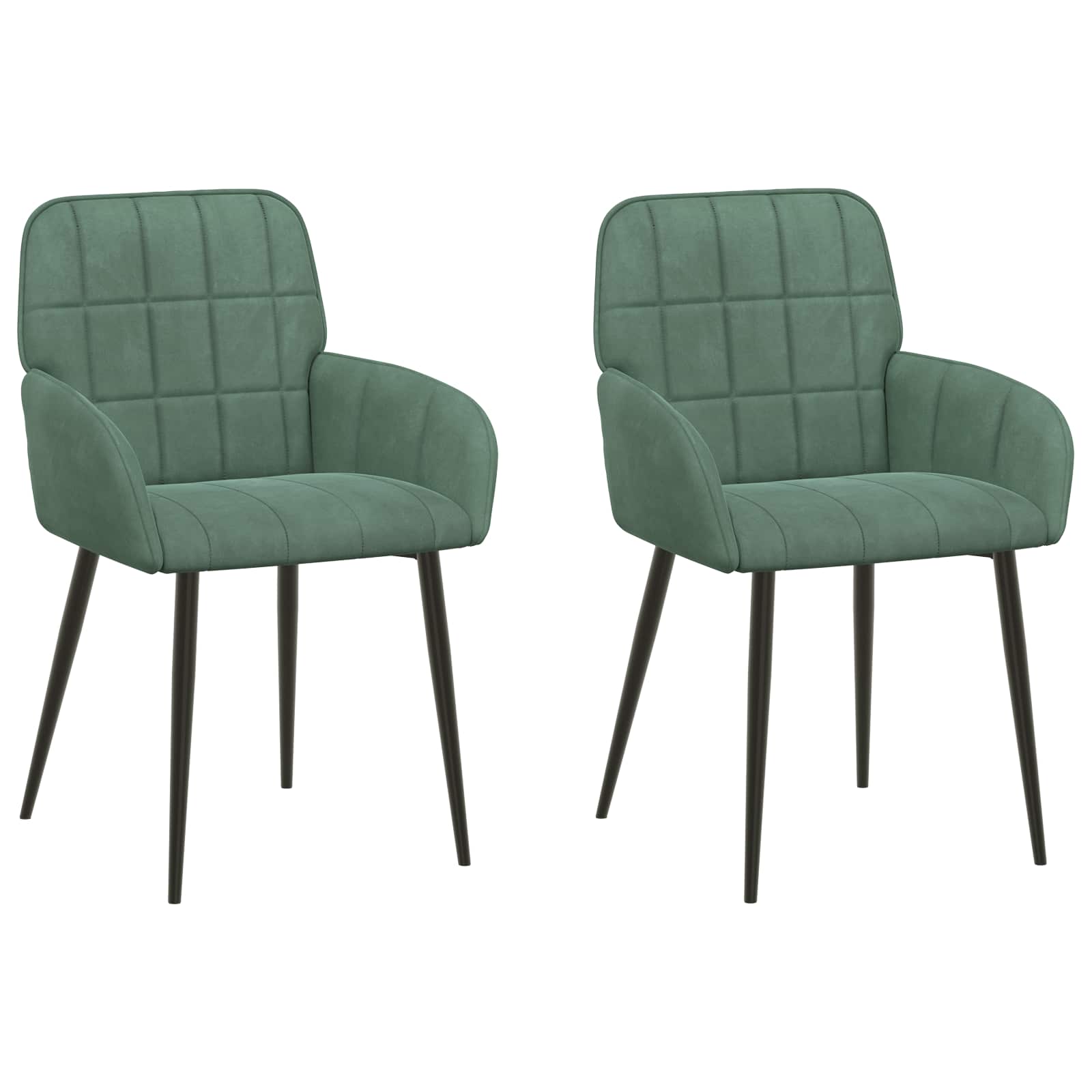 Jedilni stoli 2 pcs Žamet Morsko zelena 56,5 x 50 x 86 cm - slika 2