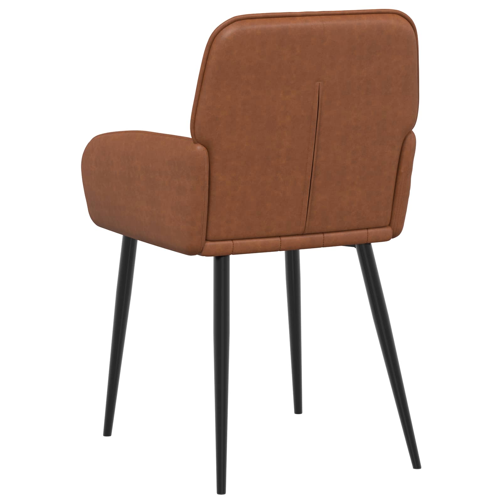 Jedilni stoli 2 pcs Umetno usnje Rjava 56,5 x 50 x 86 cm - slika 4