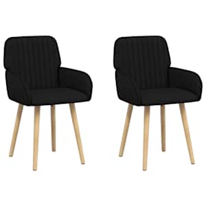 Jídelní židle 2 pcs Textil Černá 56,5 x 50 x 87,5 cm - obrázek 2