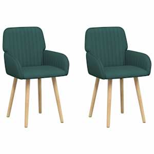 Jídelní židle 2 pcs Textil Tmavě zelená 56,5 x 50 x 87,5 cm - obrázek 2