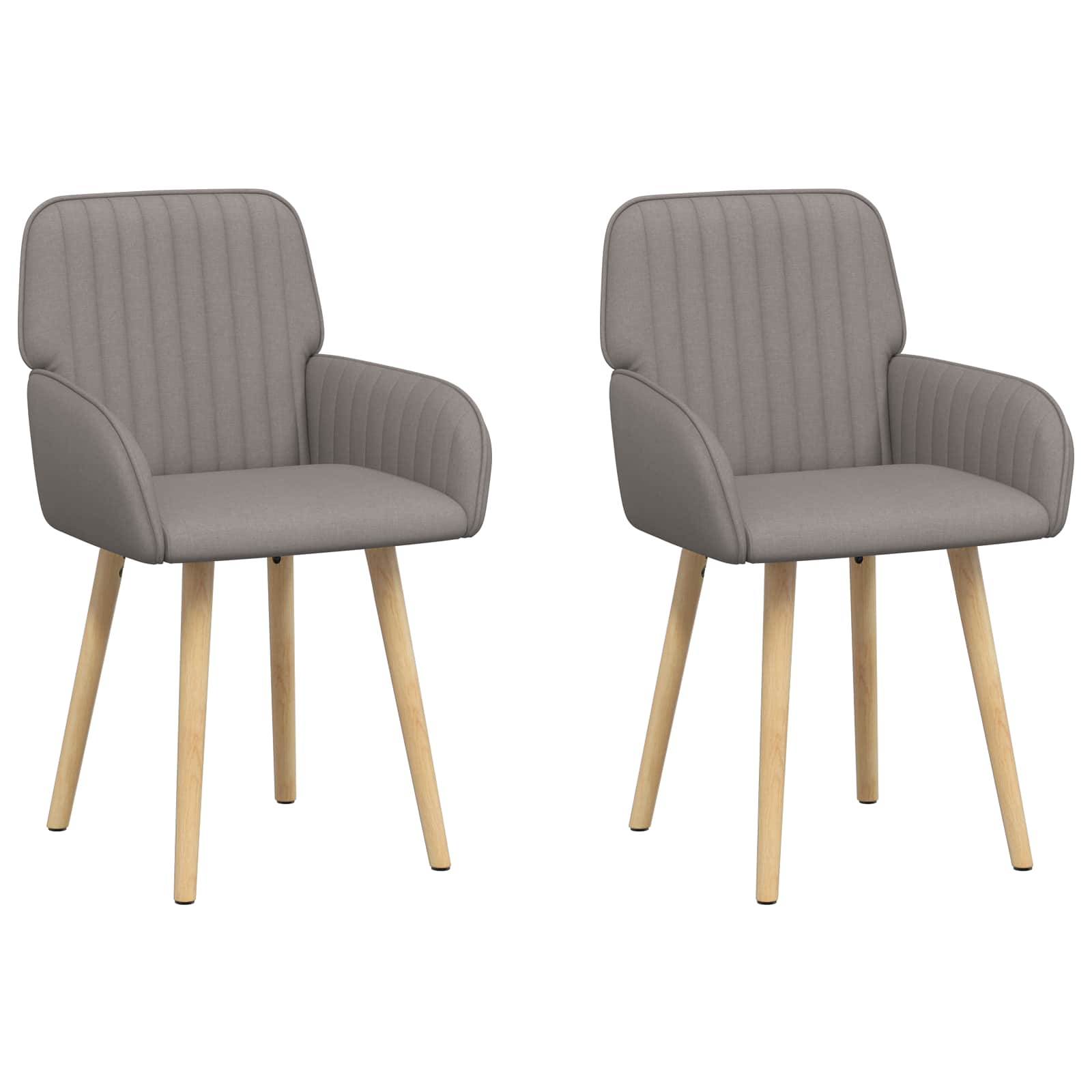 vidaXL Matstolar 2 pcs Tyg Taupe 56,5 x 50 x 87,5 cm
