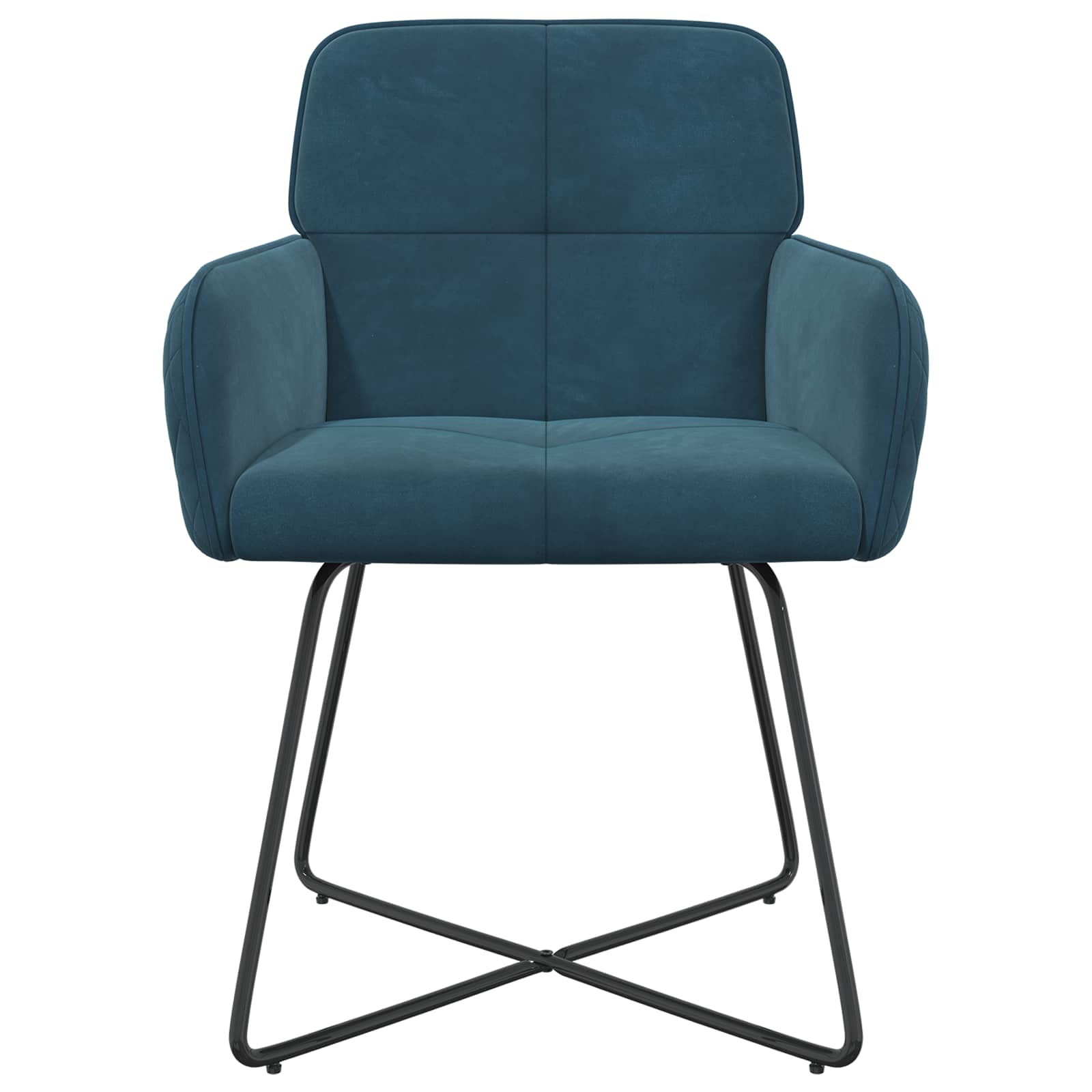 Jedilni stoli 2 pcs Žamet Modra 59 x 56,5 x 86 cm - slika 3
