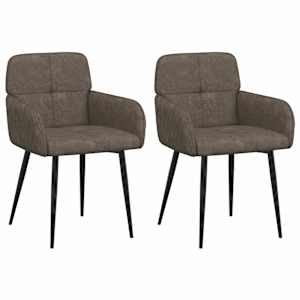 vidaXL S&ouml;&ouml;gitoa Toolid 2 tk Kunstsuede nahk Tumehall 59x56,5x85cm