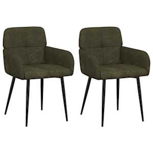 vidaXL S&ouml;&ouml;gitoa Toolid 2 tk Kunstsuede nahk Armee rohelis 59x56,5x85cm