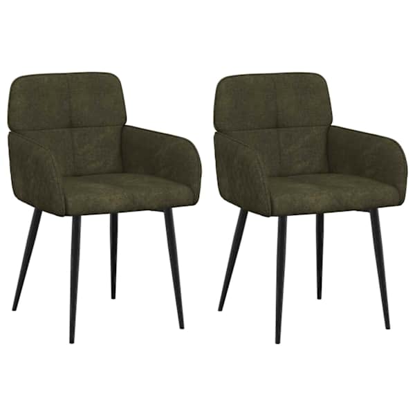 vidaXL S&ouml;&ouml;gitoa Toolid 2 tk Kunstsuede nahk Armee rohelis 59x56,5x85cm