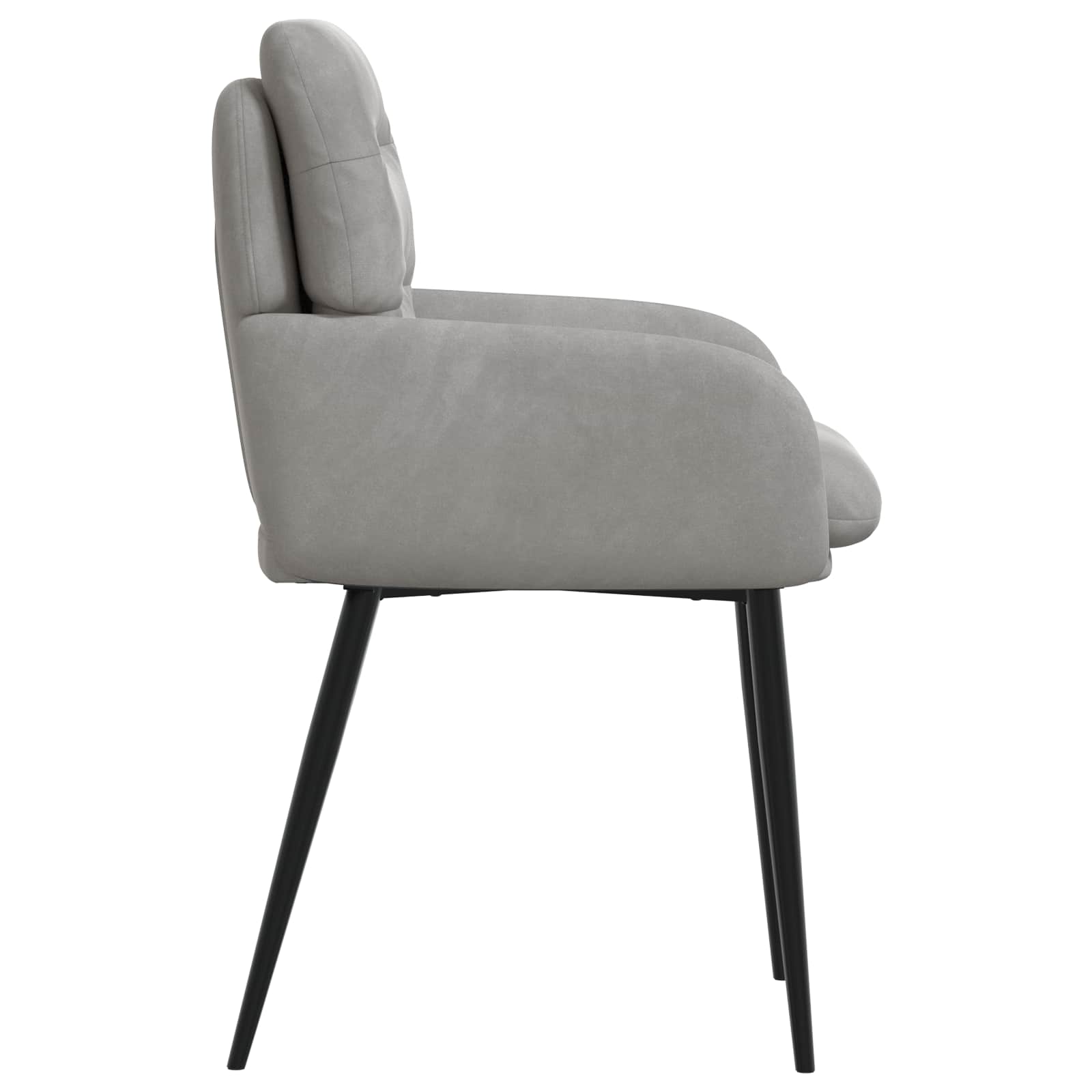 Jedilni stoli 2 pcs Žamet Svetlo siva 59 x 59,5 x 90 cm - slika 4