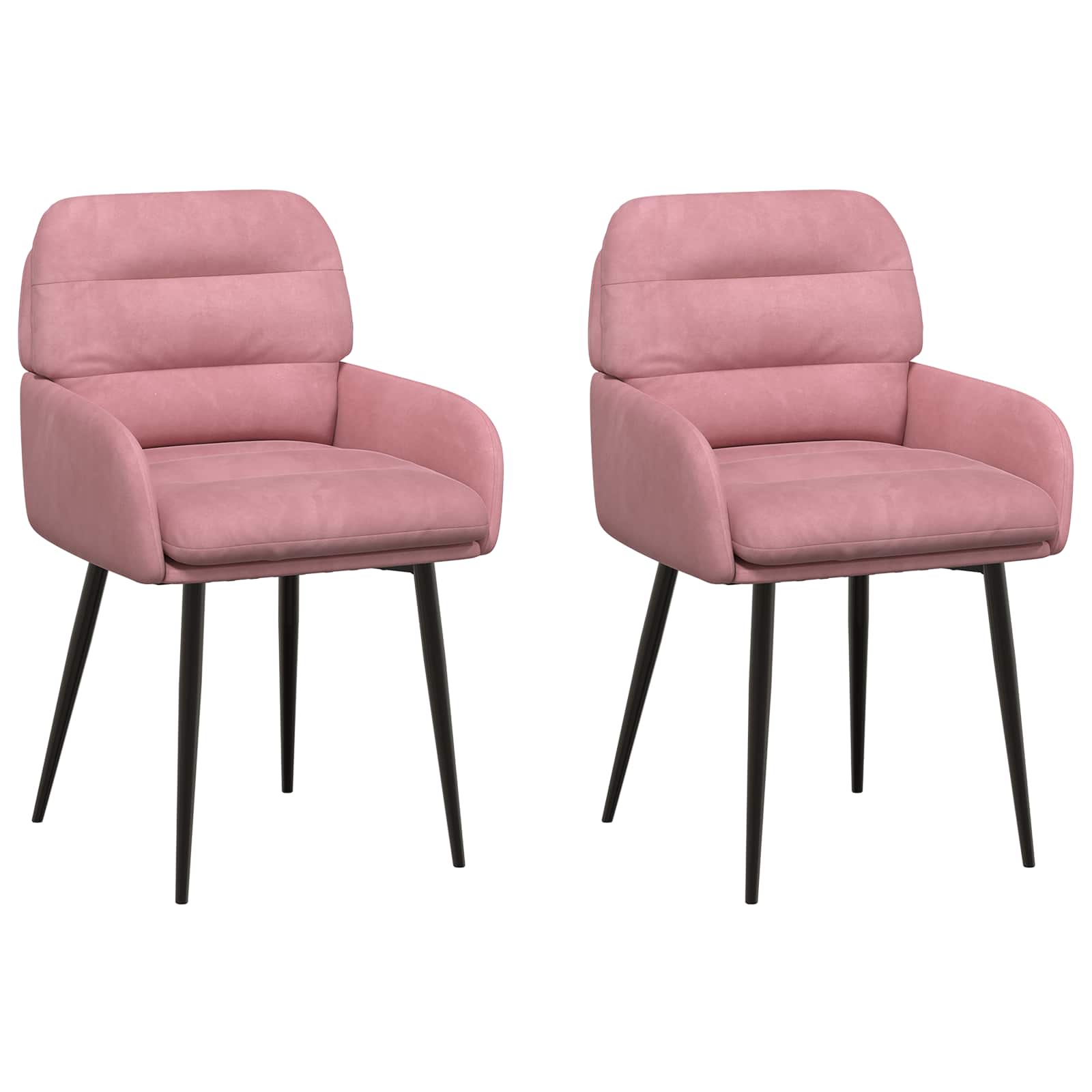 Jedilni stoli 2 pcs Žamet Roza 59 x 59,5 x 90 cm - slika 2