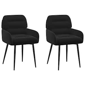 vidaXL S&ouml;&ouml;gitoa Toolid 2 tk Samet Must 59 x 59,5 x 90 cm
