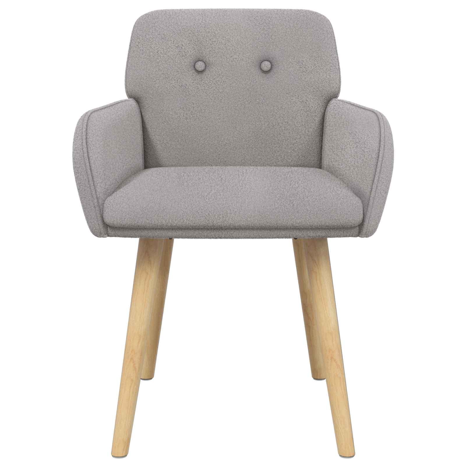 vidaXL Jedilni stoli 2 pcs Bouclé Svetlo siva 59 x 57 x 85 cm - slika 3