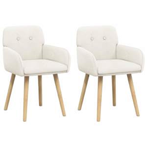 vidaXL S&ouml;&ouml;gitoa Toolid 2 tk Boucl&eacute; Kreemjas 59 x 57 x 85 cm