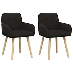 vidaXL S&ouml;&ouml;gitoa Toolid 2 tk Boucl&eacute; Must 59 x 57 x 85 cm