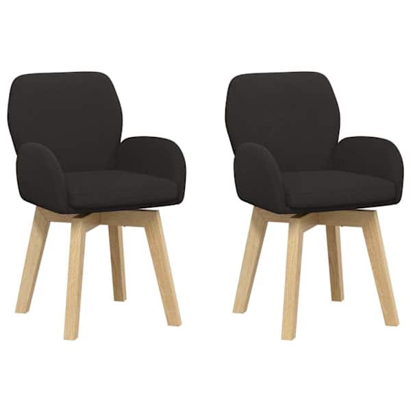 vidaXL P&ouml;&ouml;rlevad Toiduainete Toolid 2 tk Boucl&eacute; Must 54 x 58 x 87 cm