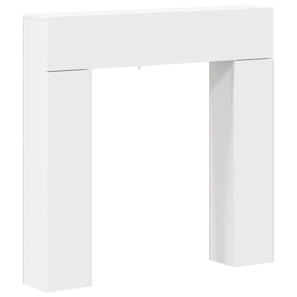 vidaXL Kamina raam Valge 102 x 18 x 100,5 cm Tehispuit
