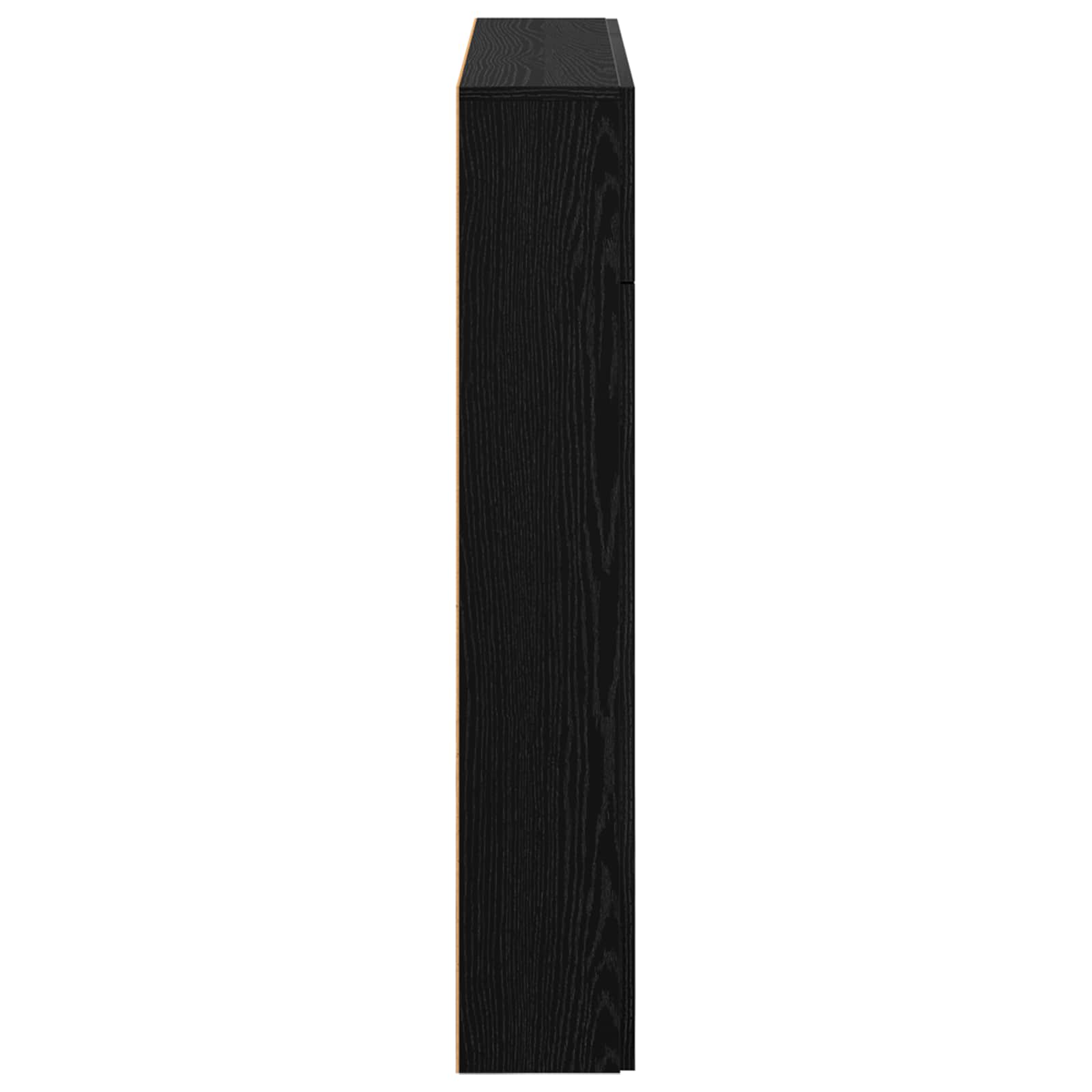 Haardomlijsting Zwart eiken 102 x 18 x 100,5 cm Bewerkt hout image 7